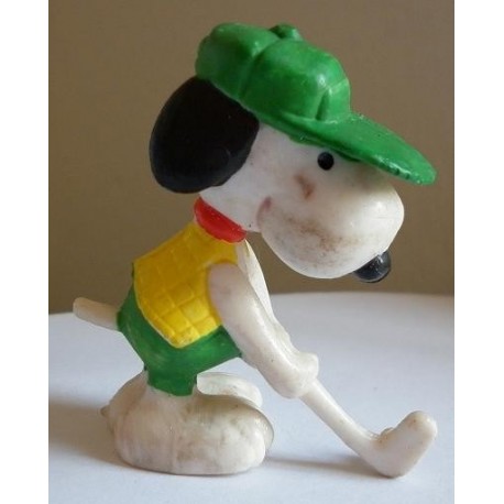 Personaggio Snoopy giocatore di golf miniatura