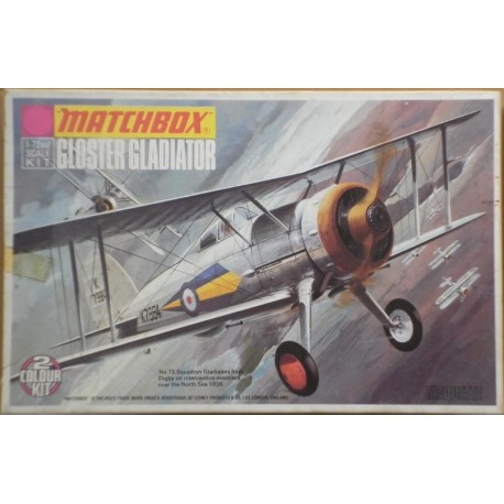 Matchbox aereo da guerra Gloster Gladiator 1/72 1973