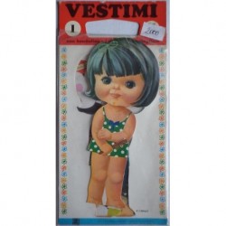 Vestimi bambolina di carta con vestiti da ritagliare 1973