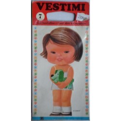 Vestimi bambolina di carta con vestiti da ritagliare 1973