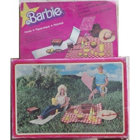 Barbie Play Packs set pic nic 1978