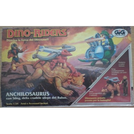 Dino Riders Anchilosaurus con personaggio Sting 1987