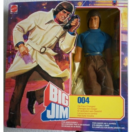 Mattel Big Jim personaggio 004 cambia faccia 1981