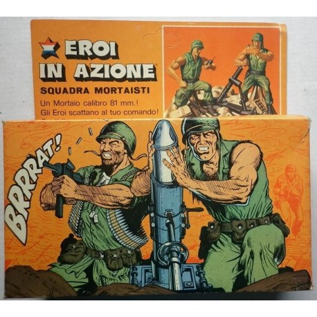 Eroi in Azione soldatini Squadra Mortaisti 1974