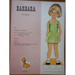 Malipiero bambola di carta Barbara hostess 1969