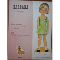 Malipiero bambola di carta Barbara hostess 1969