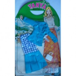 Vestito Boutique completo turchese per bambola Tanya