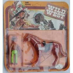 Soldatini Ceppiratti Tiny Tuffys Wild West Cowboy a cavallo 1981
