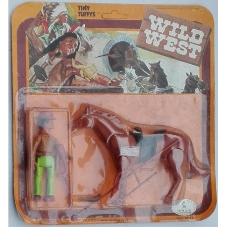 Soldatini Ceppiratti Tiny Tuffys Wild West Cowboy a cavallo 1981