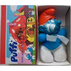 Peyo Grande Puffo mini mascotte fiammiferino 1982
