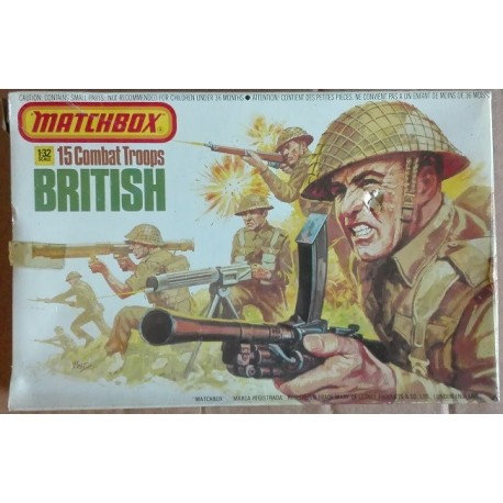 Matchbox soldatini truppe da combattimento inglesi 1/32 1976